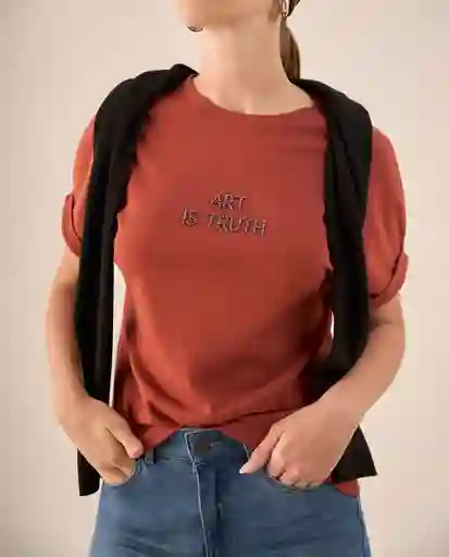 Camiseta Naranja Terracota Oscuro Talla S 409G005 Esprit