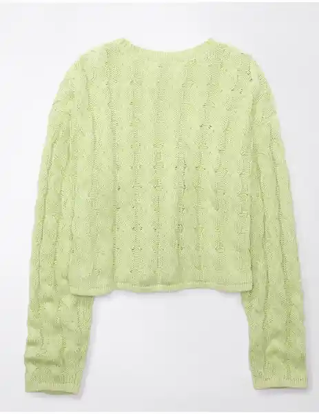 Suéter Tejido Mujer Verde Talla MEDIUM American Eagle