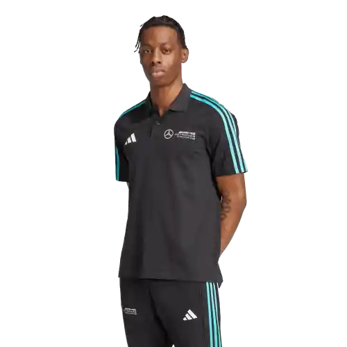 Adidas Camiseta Polo F1 Mercedes Benz de Hombre Negro Talla L