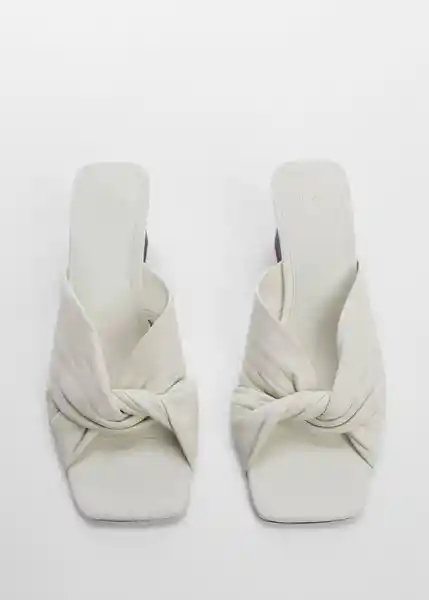 Sandalias Kurku Blanco Talla 37 Mujer Mango