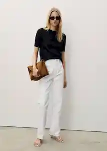 Jean Matilda Blanco Talla 38 Mujer Mango