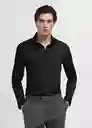 Camisa Emotion Negro Talla L Hombre Mango