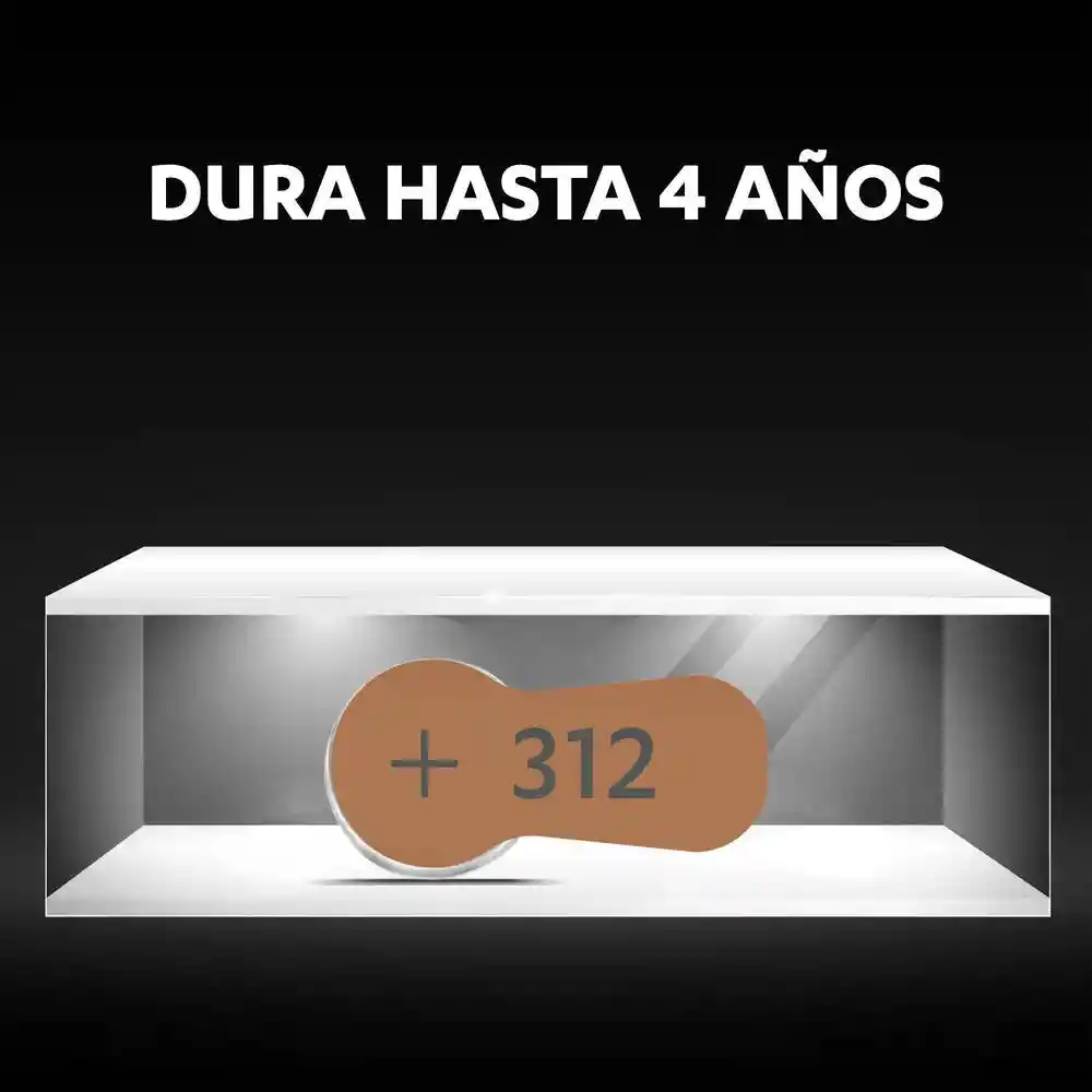 Duracell Pila para Audífono de Zinc Referencia 312