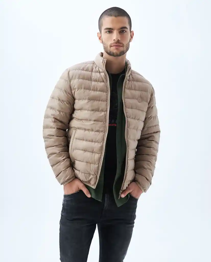 Chaqueta Abullonada Para Hombre