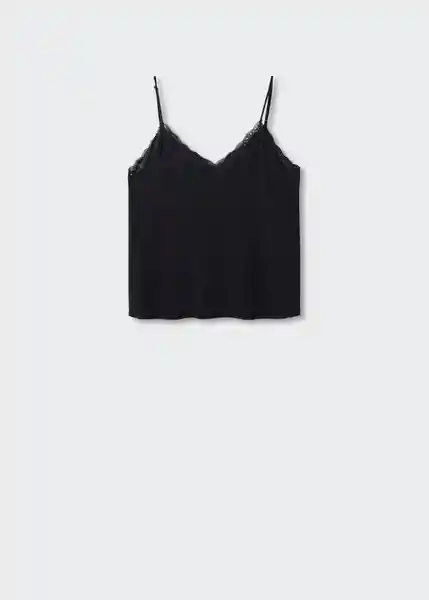 Top Sia Negro Talla L Mujer Mango