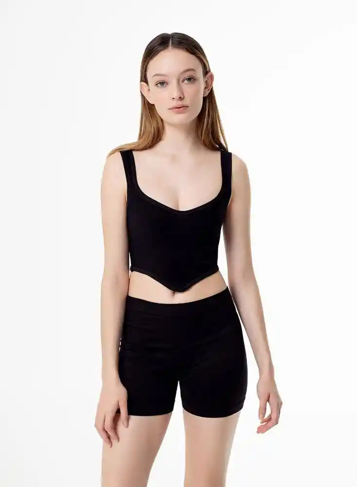 Pant. Pij. Corto Mujer S-negro 799