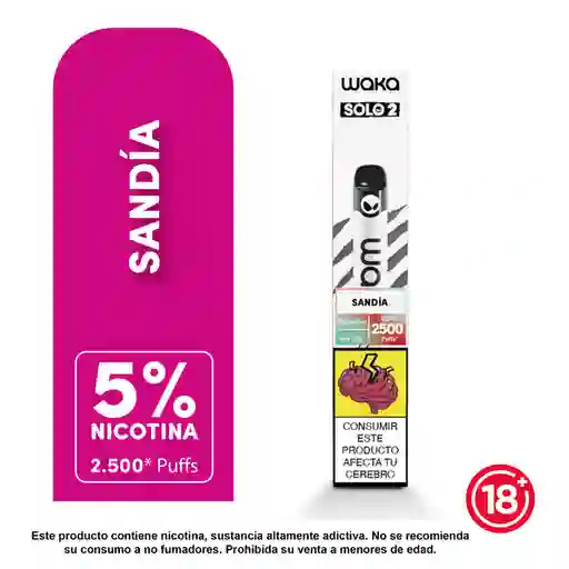 WAKA Vape Solo 2 Watermelon Chill-5% 2500 Puff
