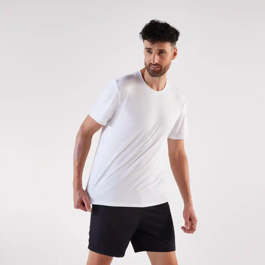 Camiseta Running Hombre Kiprun Run 100 Blanco