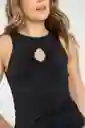 Top Vinyles Color Negro Talla XS Ragged