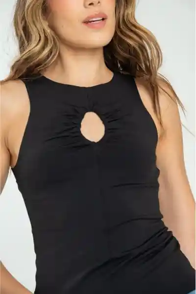 Top Vinyles Color Negro Talla XS Ragged