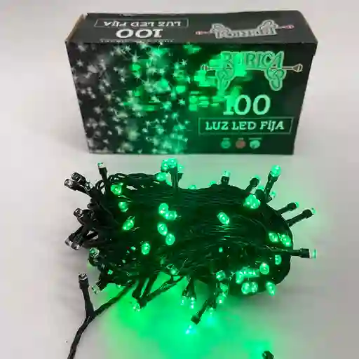 Luz Led Fija Conector 100 Luces Verde