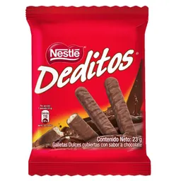 Galletas dulces cubiertas con sabor a chocolate DEDITOS® NESTLÉ x1 uni x 23g