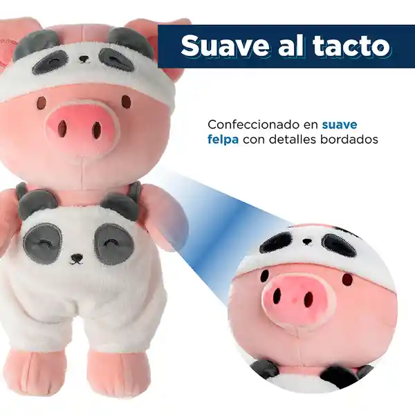 Peluche Banda Para el Cabello y Pijamas Pig Panda Miniso