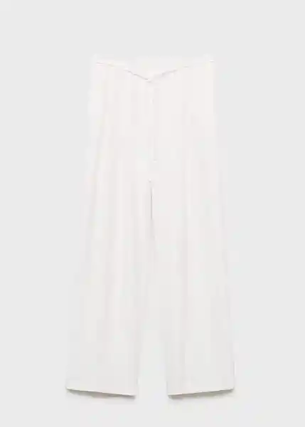 Pantalón Bonnie Blanco Talla 38 Mujer Mango