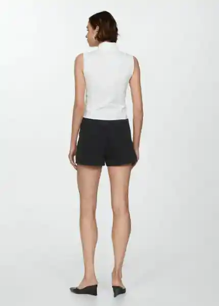 Short Zoe Tejano Negro Talla 34 Mujer Mango