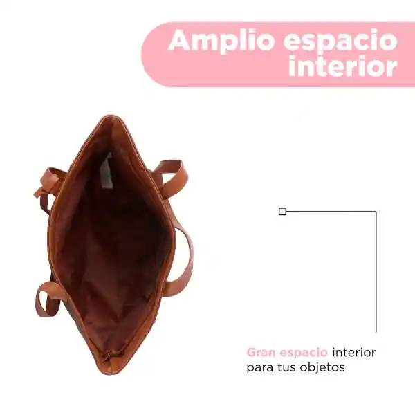 Bolso Clásico Tipo Piel Texturizado Café Miniso