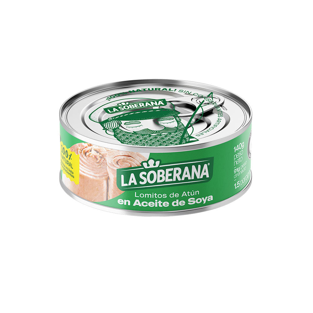 La Soberana Lomitos de Atún en Aceite de Soya 140 g