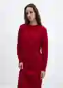 Vestido Vieira Rojo Talla L Mujer Mango