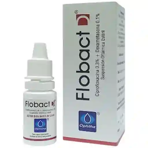Flobact Ciprofloxacina Clorhidrato 0.3% Solución Oftálmica Estéril (0.3 %) 