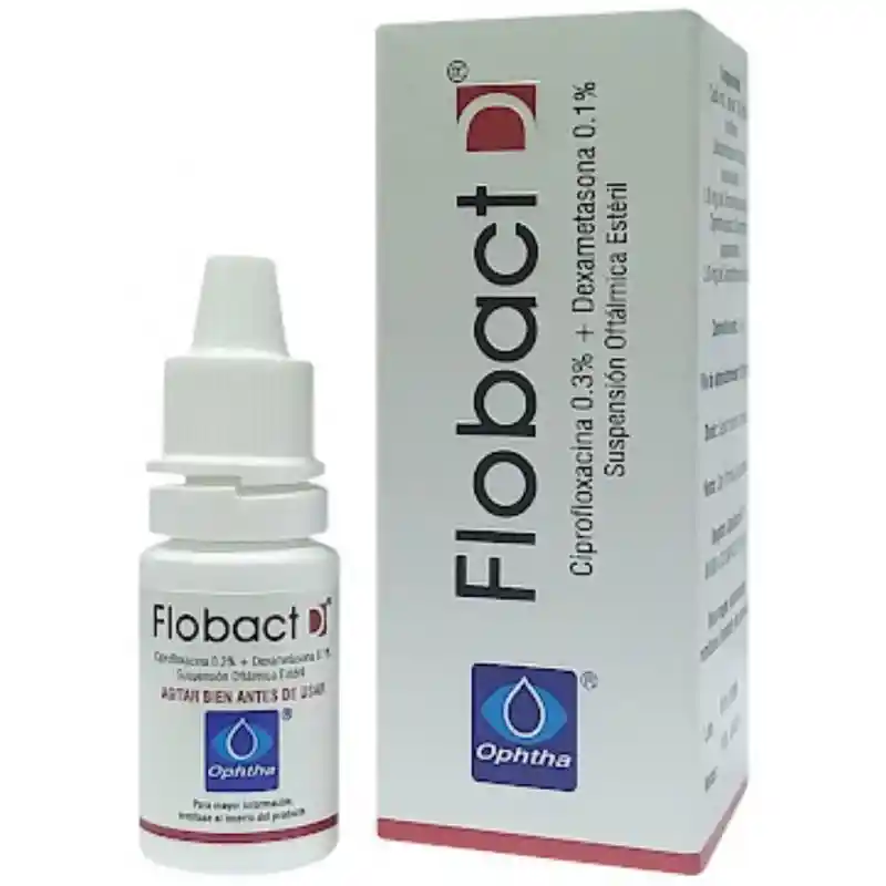 Flobact Ciprofloxacina Clorhidrato 0.3% Solución Oftálmica Estéril (0.3 %) 