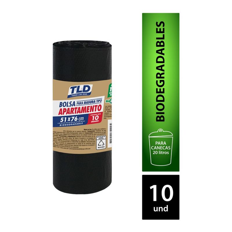 Bolsa Para Basura Tipo Apartamento Todos Los Dias 10 und