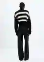 Buzo Jersey Double Negro Talla L Mujer Mango