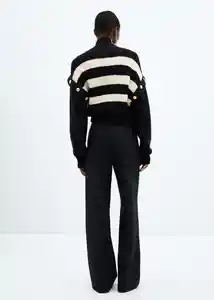 Buzo Jersey Double Negro Talla L Mujer Mango