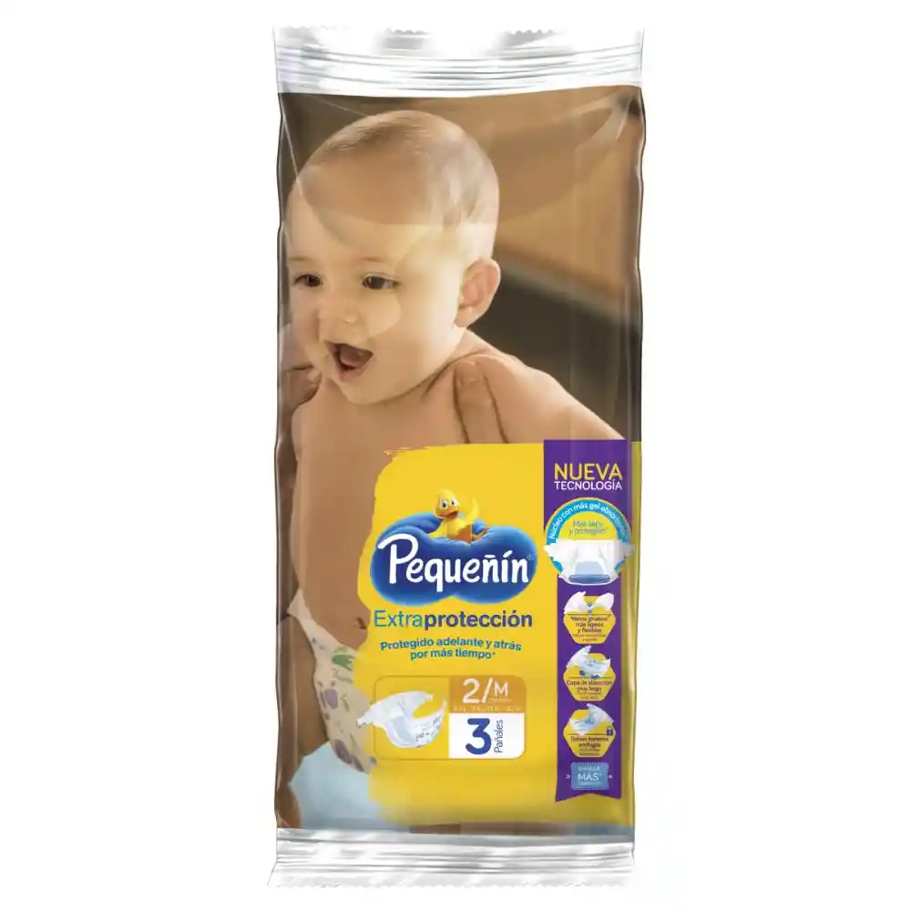 Pequeñin Pañal Extra Protección Etapa 2