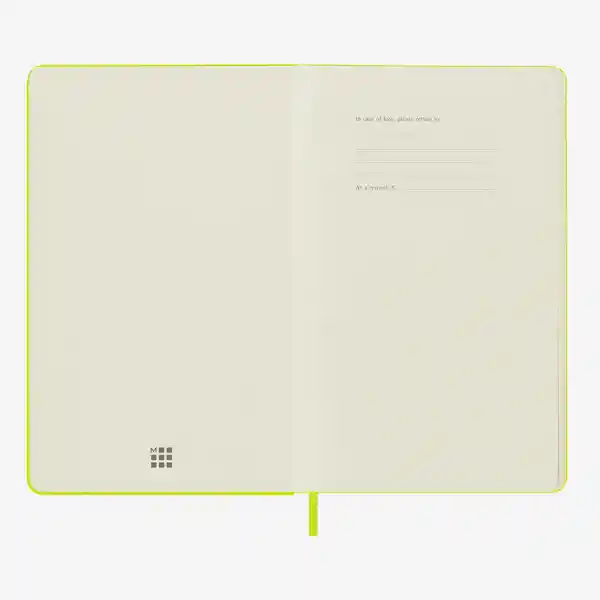 Moleskine Cuaderno Grande Blanca Verde Li Hc