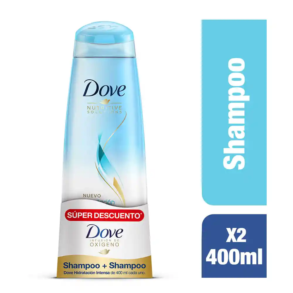 Dove Shampoo Hidratación Intensa Infusión de Oxígeno