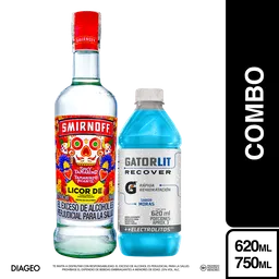 Combo Smirnoff Tamarind 750 mL + Hidratante Gatorlit Mora 620 mL