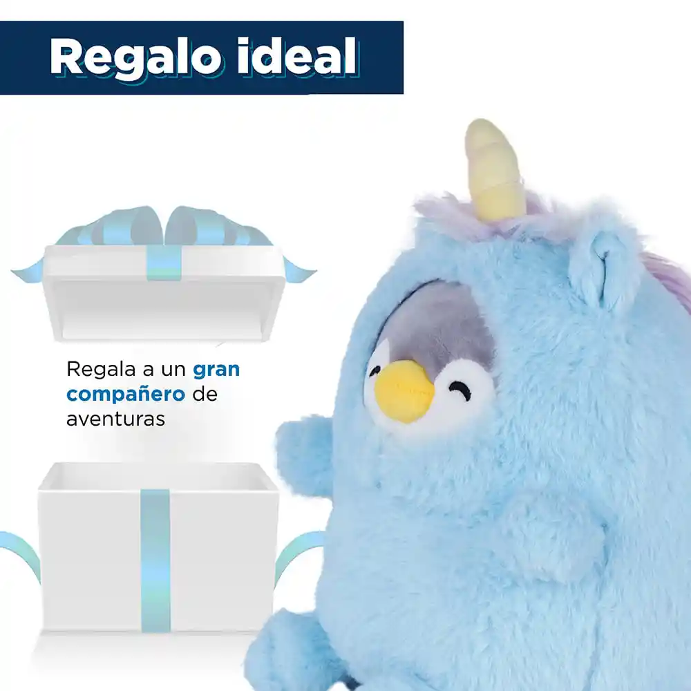 Peluche Mini Family de Unicornio Azul Redondo Pen Miniso