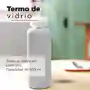 Miniso Botella de Vidrio Con Cobertura de Silicona Gris 300 mL