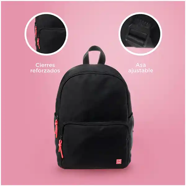 Maleta Deportiva Con Bolsillo al Frente Negro Miniso