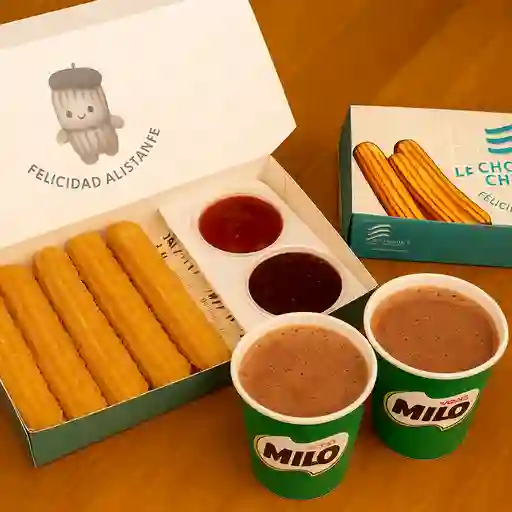 Churros mini 12 und + 2 chocol milo 7 oz