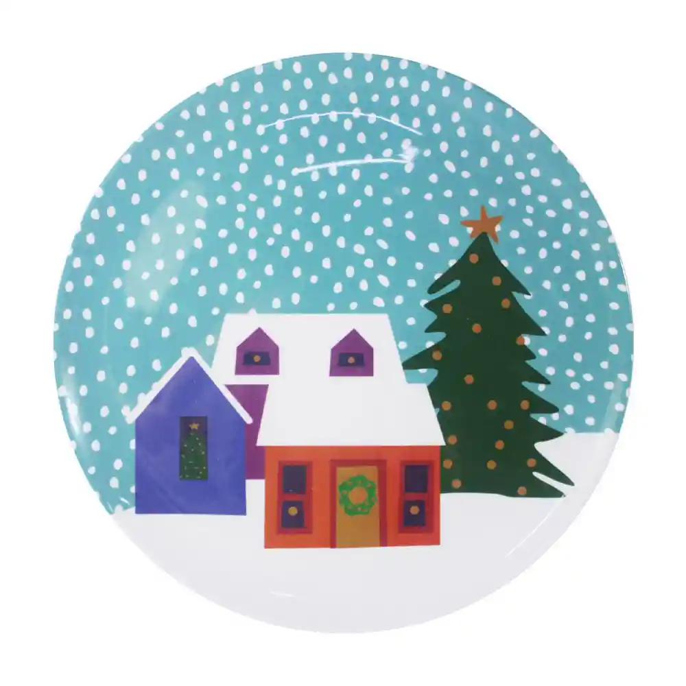 Plato Navidad Diseño Casas Krea