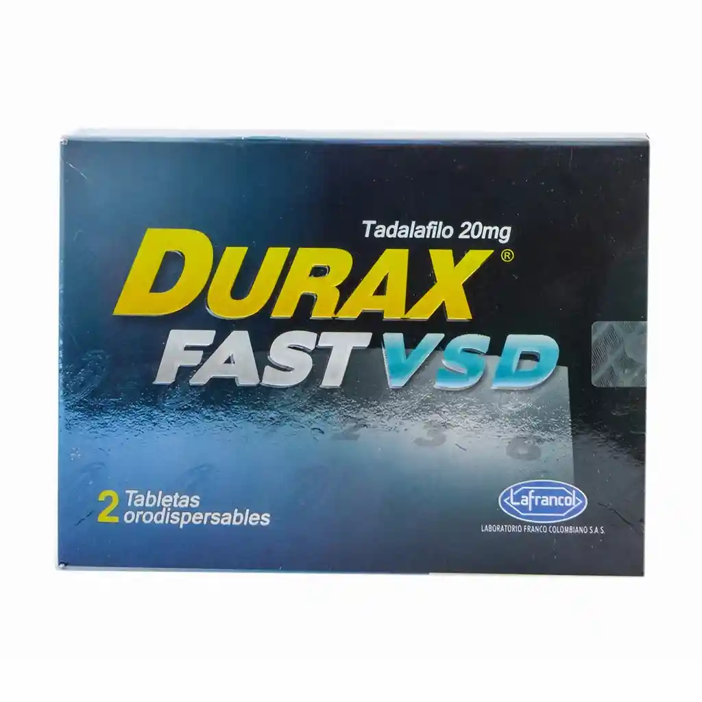 Durax Fast Durax Vsd 20Mg X 2 Tabletas Tadalafilo