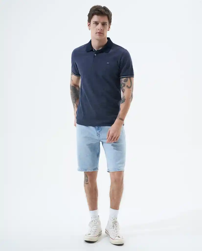 Camisa Polos Hombre Azul Talla M 801f005 Americanino