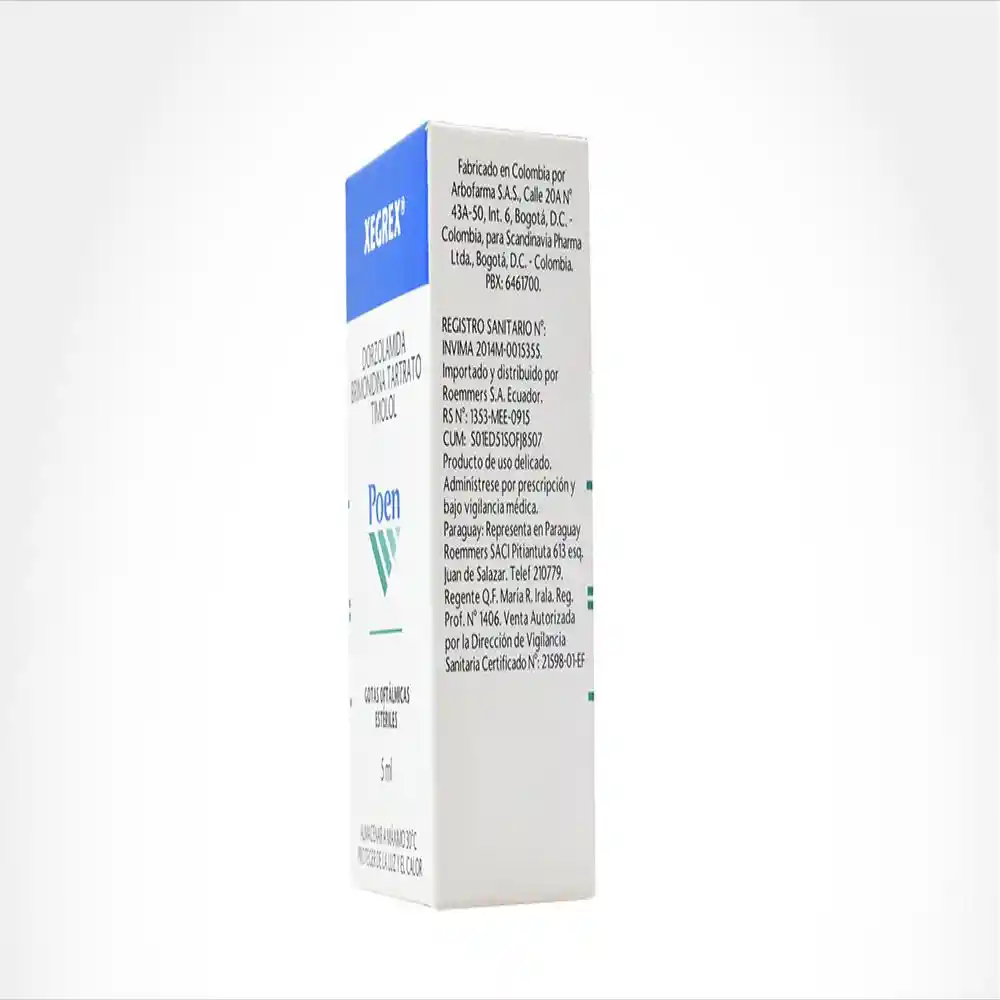 Xegrex Solución Oftálmica (20 mg/ 2 mg/ 5 mg)
