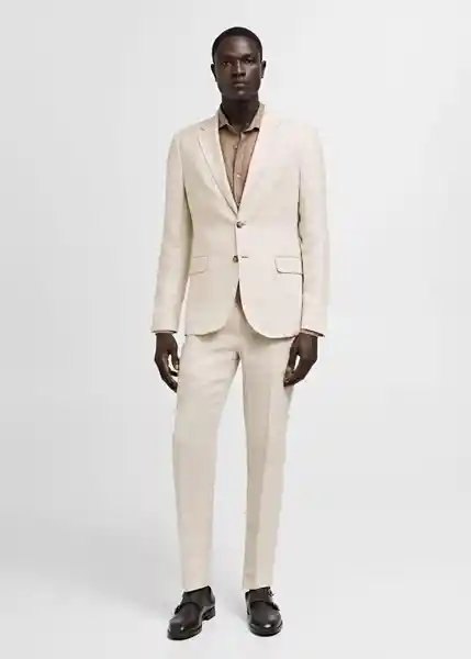 Blazer Amalfi Beige Talla 54 Hombre Mango