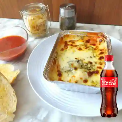 Combo Lasagna Mixta + Coca-Cola Sabor Original 400 ml