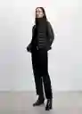 Abrigo Anorak Blandi Negro Talla 18 Mujer Mango