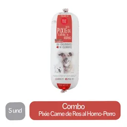 5 x Pixie Alimento Para Perro Humedo de Carne de Res al Horno