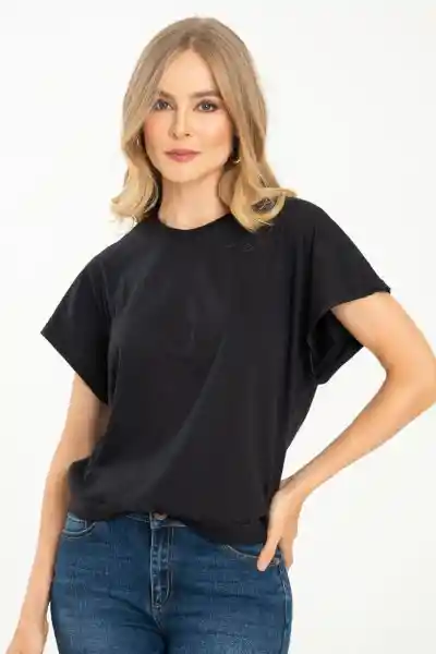Camiseta Malva Color Negro Talla XL Ragged