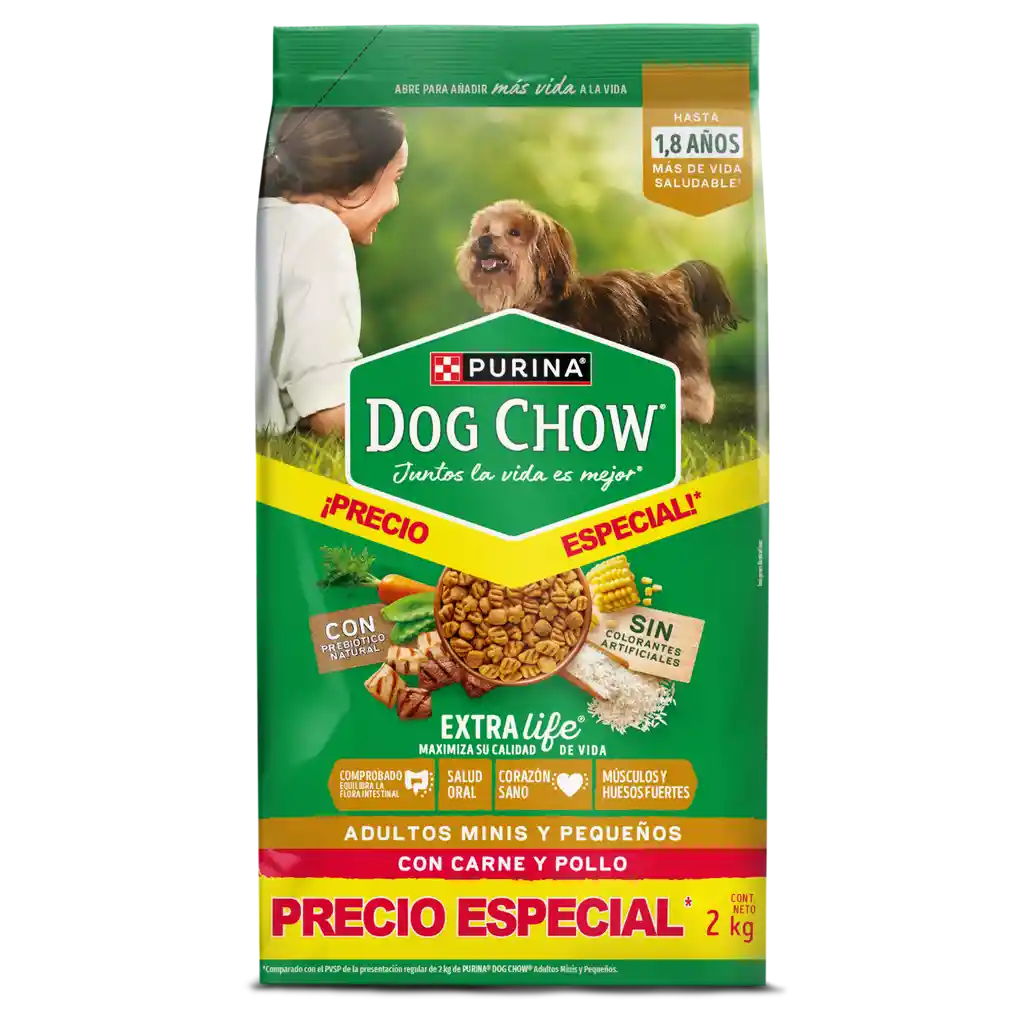 Comida para perro Dog Chow Adulto minis y pequeños x 2 kg OFERTA