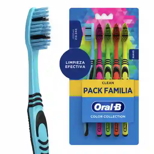 Oral-B Clean Color Collection Cepillos Dentales Suave 5 Unidades