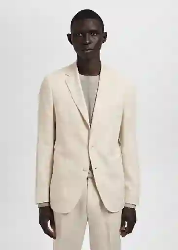 Blazer Americana Salerno Crudo Talla 50 Hombre Mango