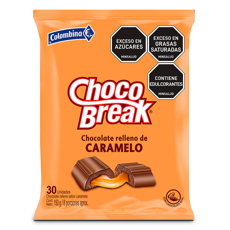Chocolates Rellenos de Caramelo Chocobreak 150g