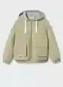 Abrigo Anorak Hood Khaki Talla 22 Teen Niñas Mango