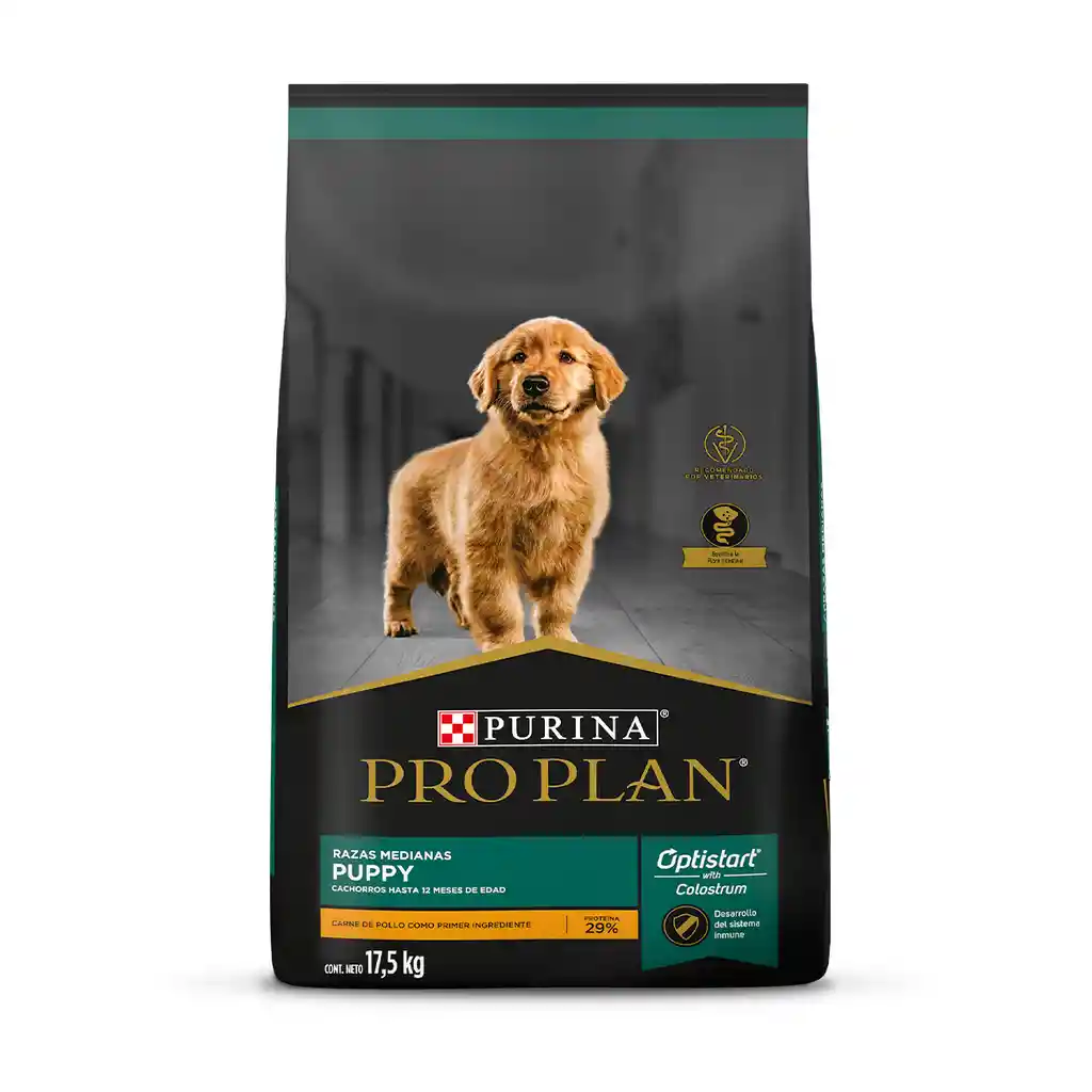 Comida para Perros cachorros razas medianas Purina Pro Plan x 17,5 kg